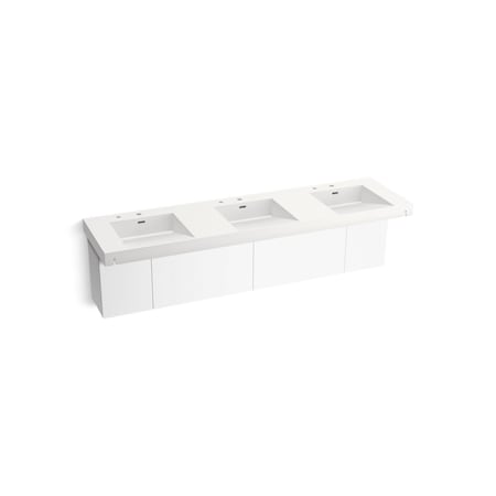 Kohler Constellation 90In Wall-Mount Basin Lavatory System In Iconic White 81031-BPW-KEW